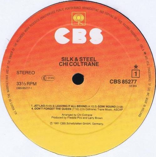 Chi Coltrane Silk and Steel : LP Label A